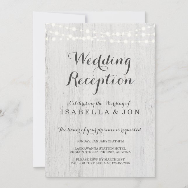 Invitation pour la réception de mariage uniquement (Devant)