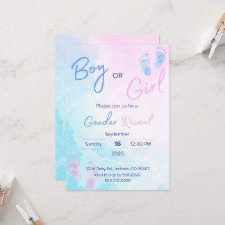 Invitation pour la révélation du sexe