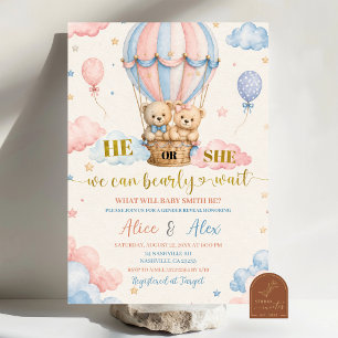 Invitation pour la révélation du sexe de l'ours en