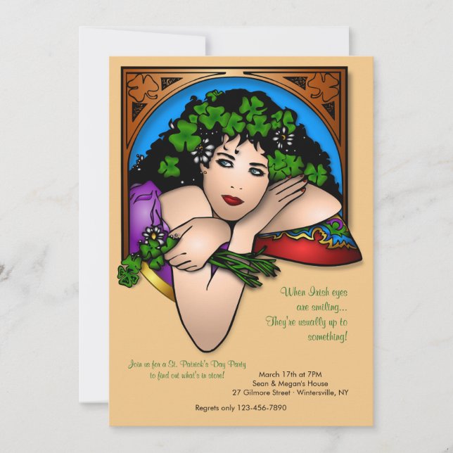 Invitation pour la Saint-Patrick Irish Eyes (Devant)