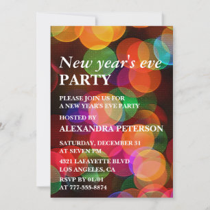 Invitation pour la Saint-Sylvestre Confettis Color
