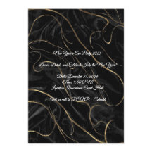 Invitation pour la Saint-Sylvestre en velours noir