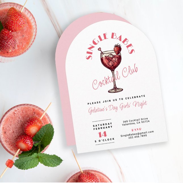Invitation pour la Saint-Valentin Fête de Cocktail (Créateur téléchargé)