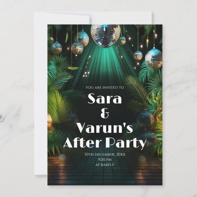 Invitation pour la soirée après mariage indien Inv (Devant)