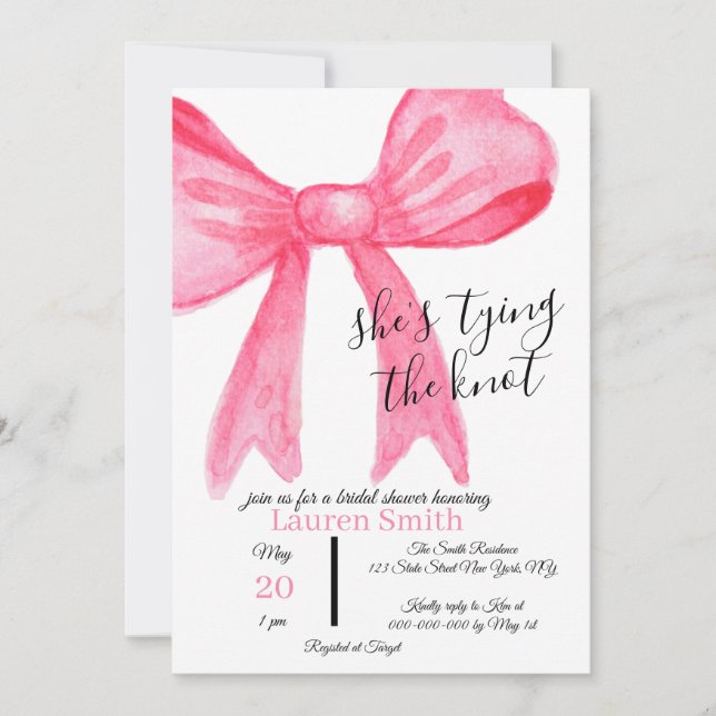 Invitation pour la soirée "Elle se marie" (Devant)