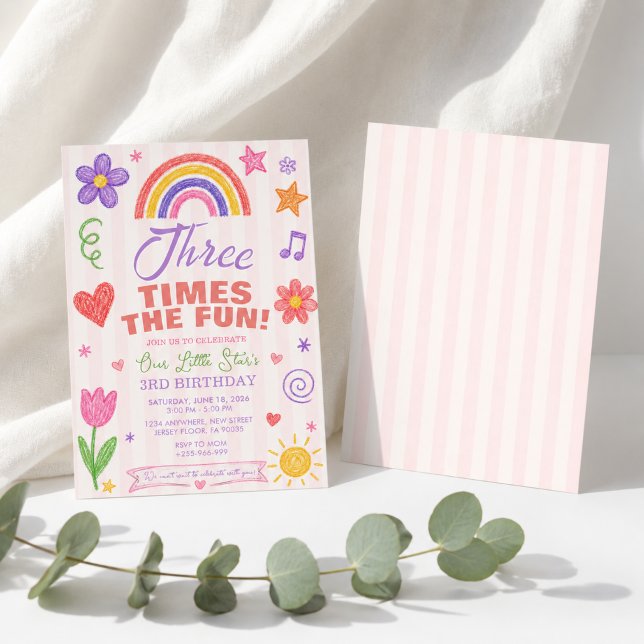 Invitation pour la troisième fête d'anniversaire d (Créateur téléchargé)