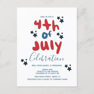 Invitation pour l'affiche du BBQ de la fête du 4 j