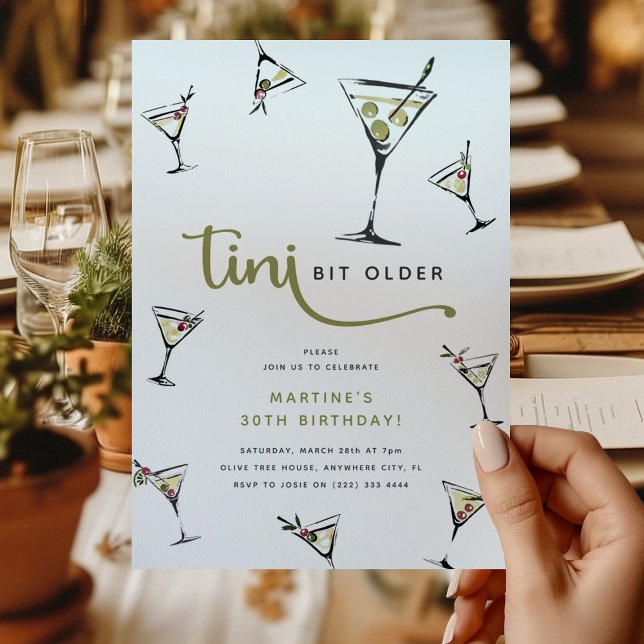 Invitation pour l'anniversaire adulte 'Tini Bit Ol (Créateur téléchargé)
