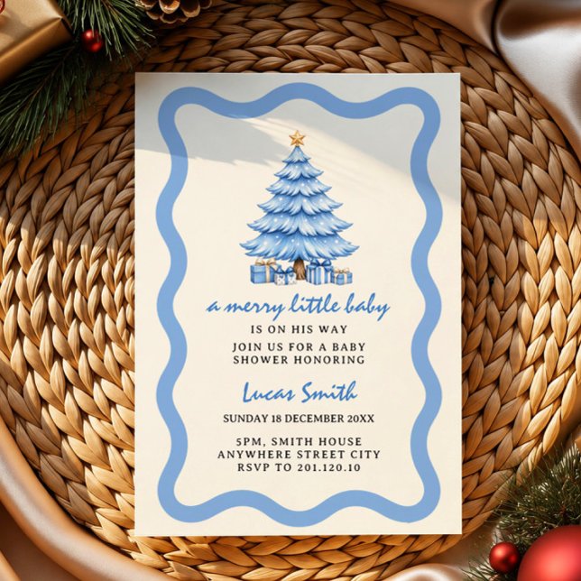Invitation pour l'anniversaire de bébé garçon avec (Créateur téléchargé)