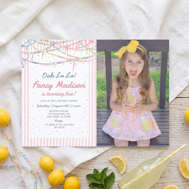 Invitation pour l'anniversaire de Fancy Nancy fill (Créateur téléchargé)