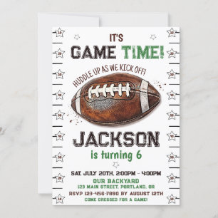Invitation pour l'anniversaire de football de Game