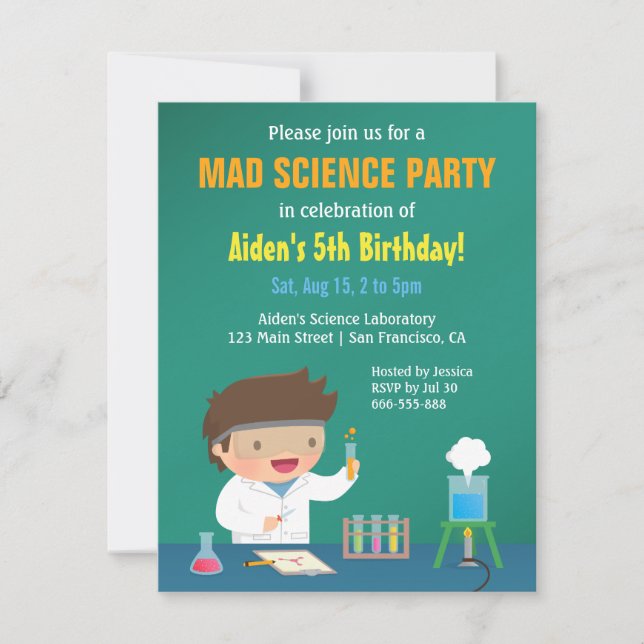 Invitation pour l'anniversaire de garçon amateur d (Devant)
