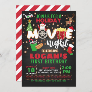 Invitation pour l'anniversaire de Holiday Movie