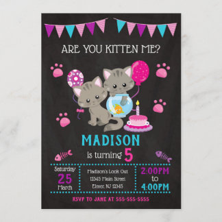 Invitation pour l'anniversaire de Kitty / Fête de 