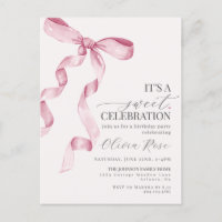 Invitation pour l'anniversaire de la fille au nœud
