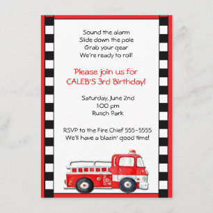 Invitation pour l'anniversaire de l'homme de la ca