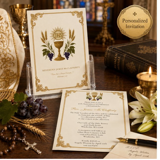Invitation pour l'anniversaire de l'ordination d'u (Créateur téléchargé)