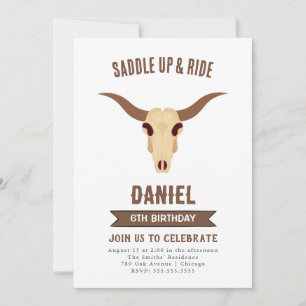 Invitation pour l'anniversaire de l'Ouest de Cowbo