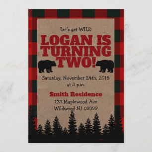 Invitation pour l'anniversaire de Lumberjack - Ave