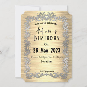 Invitation pour l'anniversaire de maman