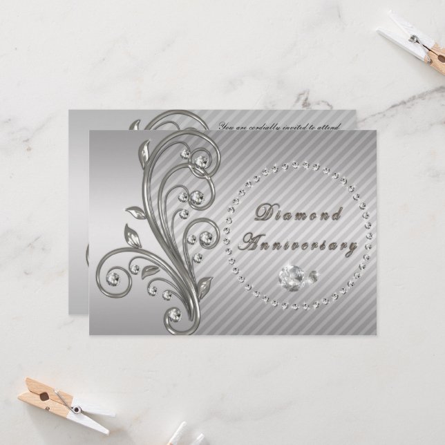 Invitation pour l'anniversaire de mariage de diama (Devant/Arrière en situation)