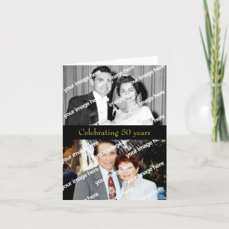 Invitation pour l'anniversaire de mariage d'or pas