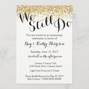 Invitation pour l'anniversaire de mariage Or Nous 