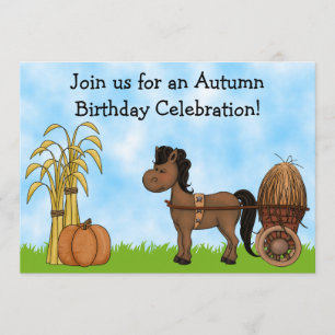 Invitation pour l'anniversaire de Pony d'automne -