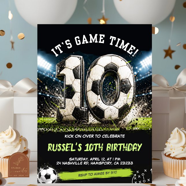 Invitation pour l'anniversaire des 10 ans à double (Créateur téléchargé)