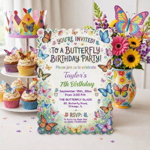 Invitation pour l'anniversaire des 7 ans de papill