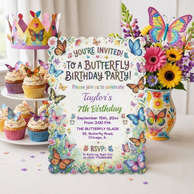 Invitation pour l'anniversaire des 7 ans de papill (Créateur téléchargé)