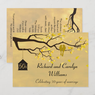 Invitation pour l'anniversaire d'or des oiseaux de