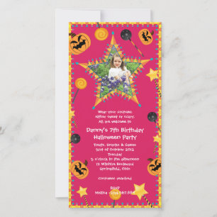 Invitation pour l'anniversaire du costume d'Hallow