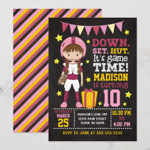 Invitation pour l'anniversaire du football féminin