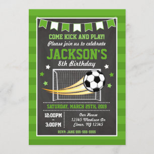 Invitation pour l'anniversaire du football pour le