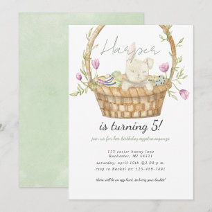 invitation pour l'anniversaire du lapin de pâques