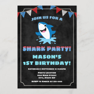 Invitation pour l'anniversaire du requin