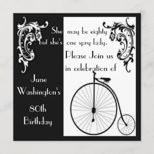 Invitation pour l'anniversaire du vieux vélo de mo