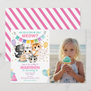 Invitation pour l'anniversaire d'un chaton Êtes-vo