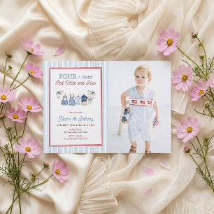 Invitation pour l'anniversaire d'un garçon Rouge B