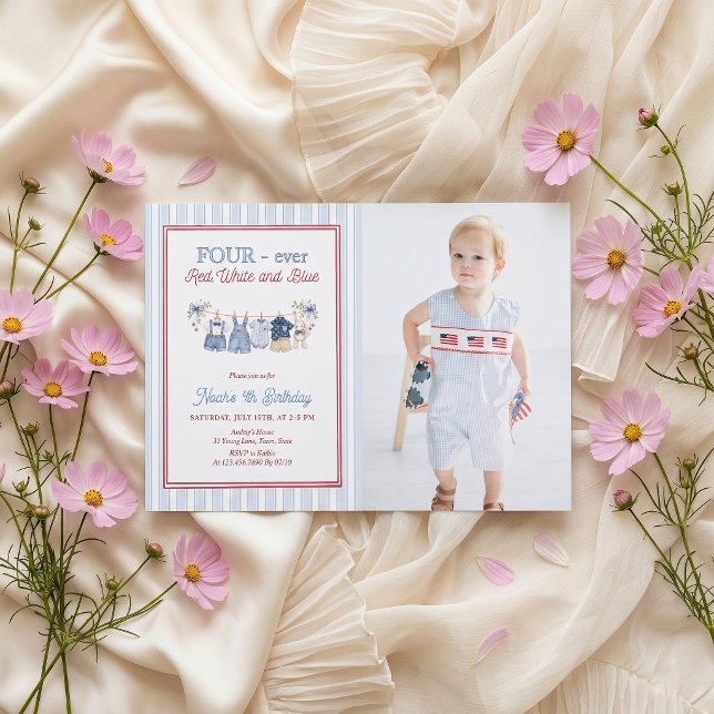 Invitation pour l'anniversaire d'un garçon Rouge B (Créateur téléchargé)