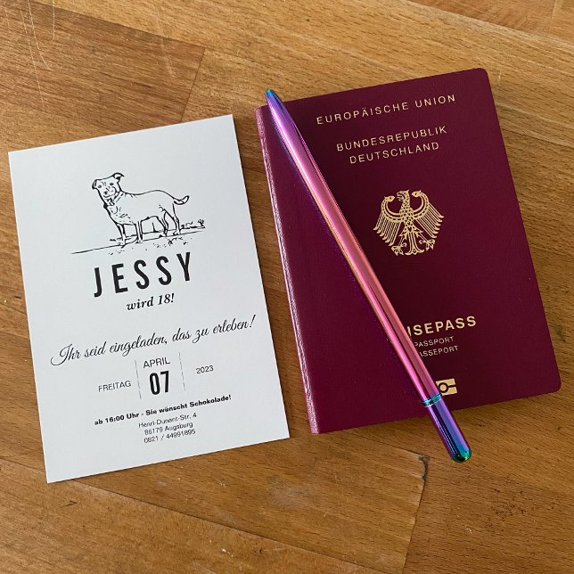 Invitation pour l'anniversaire d'un Grand Danois (Créateur téléchargé)