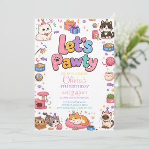 Invitation pour l'anniversaire d'une fille avec un