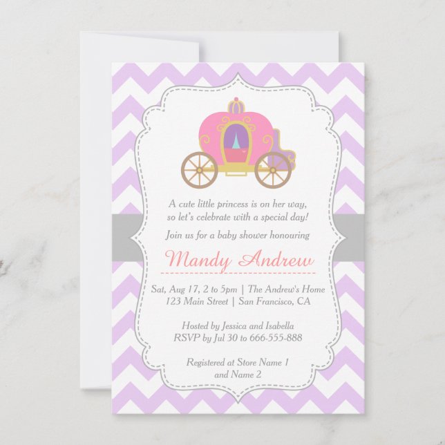 Invitation pour l'arrivée de la Princesse au Carro (Devant)