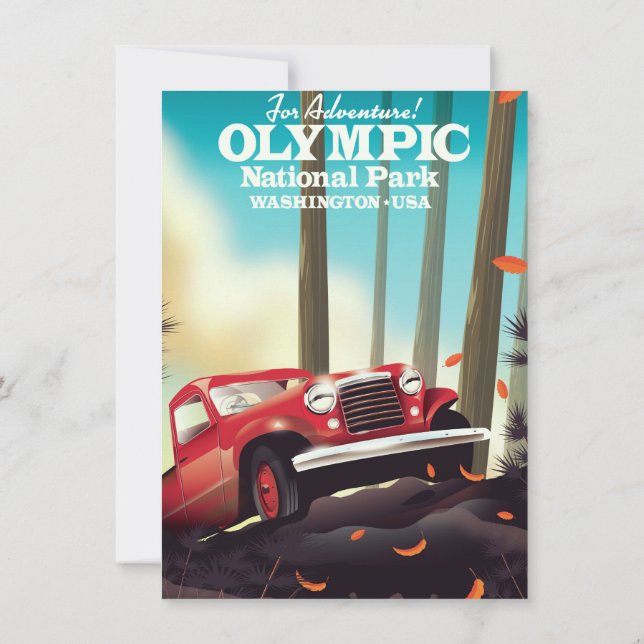 Invitation Pour l'aventure ! Parc national olympique Washingt (Dos)