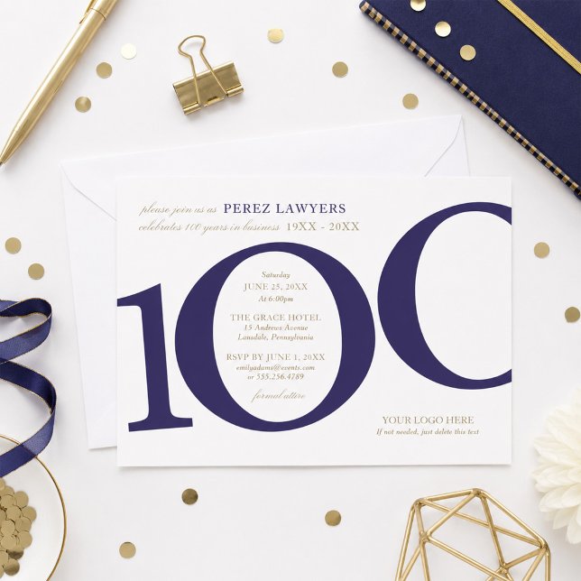 Invitation pour le 100e anniversaire de l'entrepri (Créateur téléchargé)