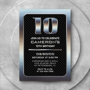 Invitation pour le 10e anniversaire du garçon