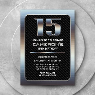 Invitation pour le 15e anniversaire du garçon