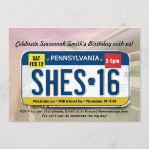 Invitation pour le 16e anniversaire de la Pennsylv