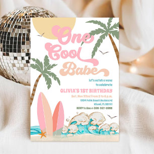 Invitation pour le 1er anniversaire Beach Surf